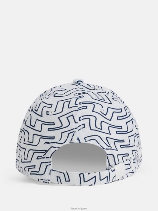 Men J.Lindeberg White Bridge Swirl Collin Print Cap Accessory 8R62880