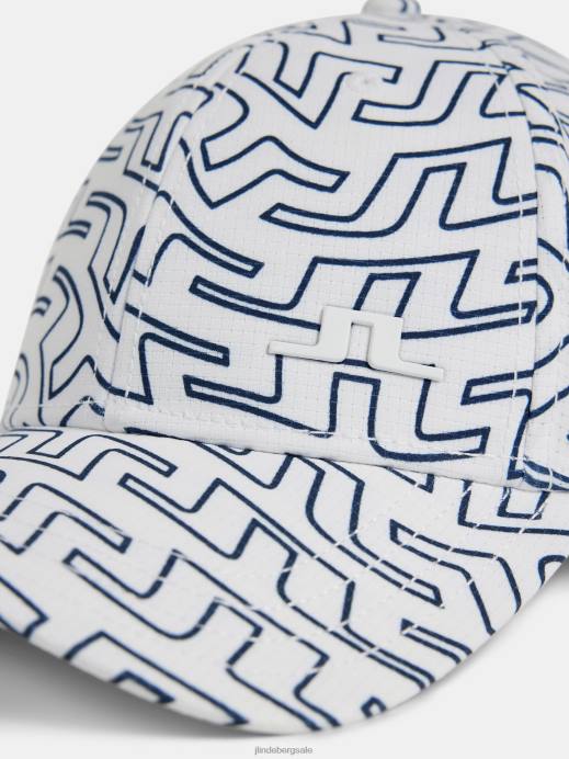 Men J.Lindeberg White Bridge Swirl Collin Print Cap Accessory 8R62880