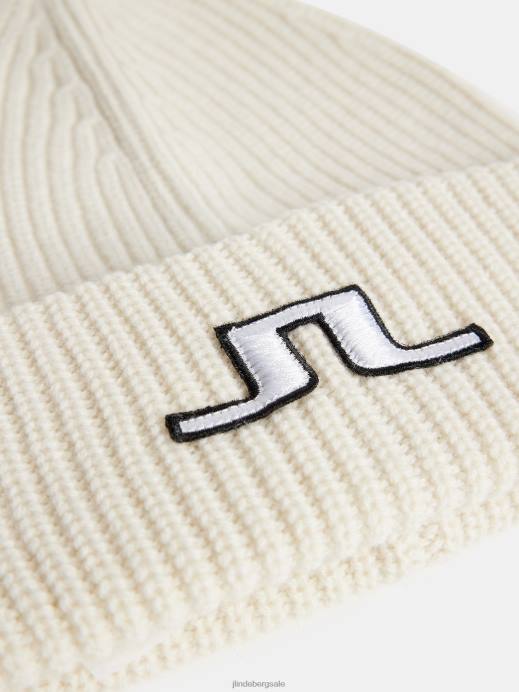 Men J.Lindeberg White Bute Beanie Accessory 8R62748