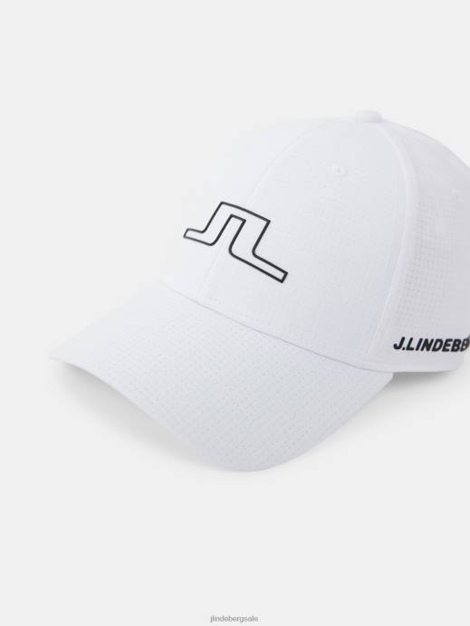 Men J.Lindeberg White Caden Golf Cap Accessory 8R62908