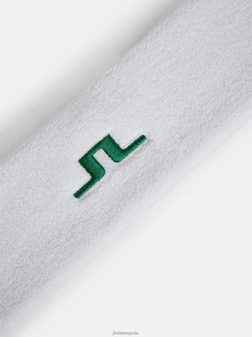 Men J.Lindeberg White Racket Headband Accessory 8R62815