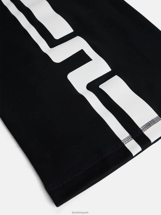 Men J.Lindeberg Black Logo Neck Gaiter Accessory 8R62749