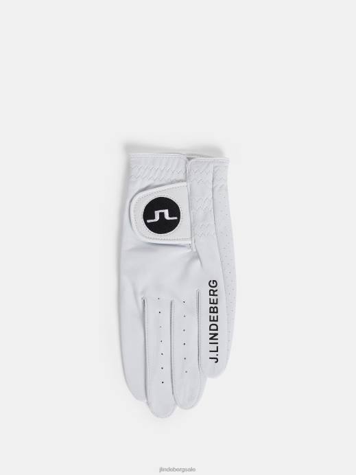 Men J.Lindeberg White Ron Leather Golf Glove Accessory 8R62789