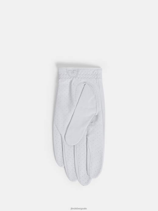Men J.Lindeberg White Ron Leather Golf Glove Accessory 8R62789