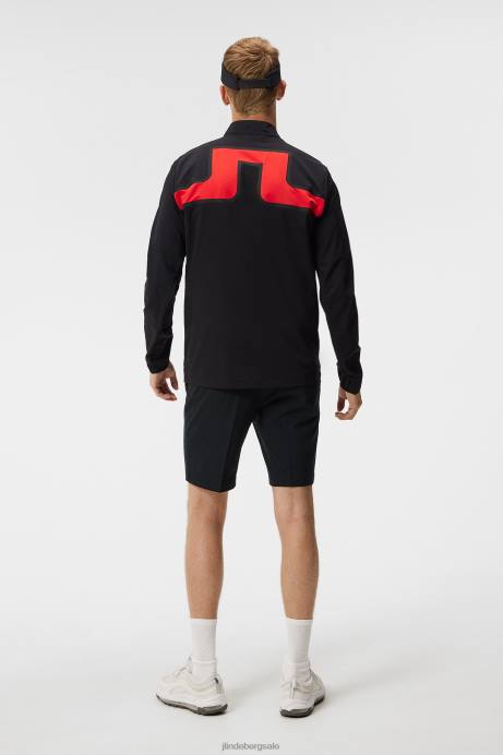 Men J.Lindeberg Black Jeff Hybrid Jacket Clothing 8R62673