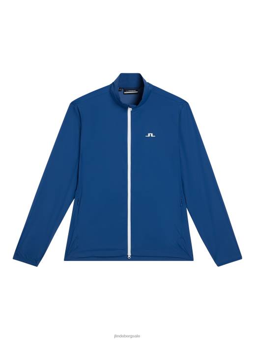 Men J.Lindeberg Estate Blue Ash Light Packable Jacket Clothing 8R62686