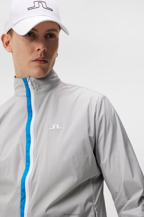 Men J.Lindeberg High Rise Ash Light Packable Jacket Clothing 8R62713