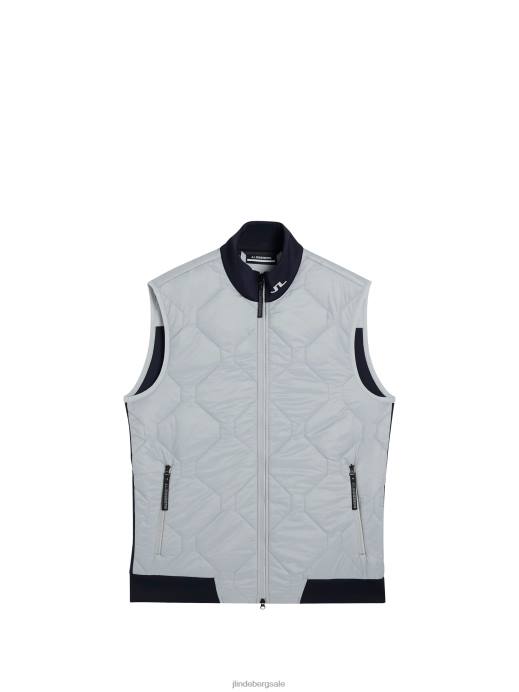 Men J.Lindeberg High Rise Quilt Hybrid Vest Clothing 8R62694