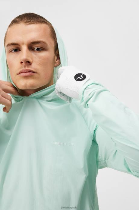 Men J.Lindeberg Honeydew Arron Stretch Wind Hoodie Clothing 8R62688