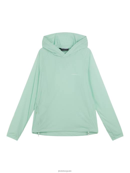 Men J.Lindeberg Honeydew Arron Stretch Wind Hoodie Clothing 8R62688