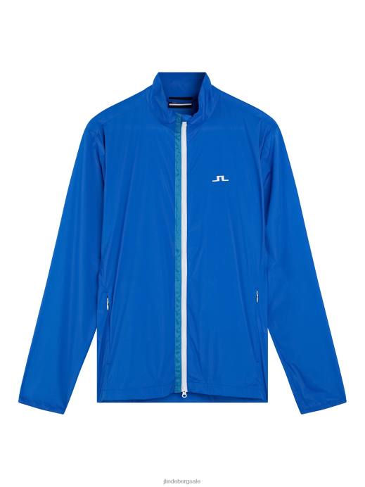Men J.Lindeberg Lapis Blue Ash Light Packable Jacket Clothing 8R62709