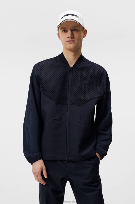 Men J.Lindeberg Navy Diamond Tech Bomber Clothing 8R62716