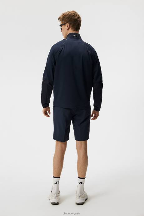 Men J.Lindeberg Navy Dotted Hybrid Wind Jacket Clothing 8R62731