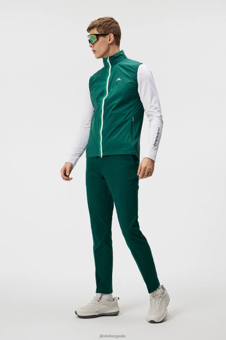 Men J.Lindeberg Rain Forest Ash Light Packable Vest Clothing 8R62706