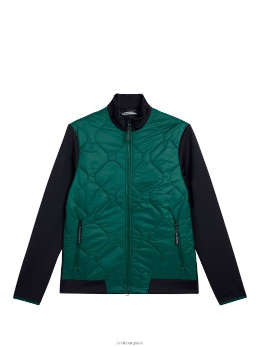 Men J.Lindeberg Rain Forest Quilt Hybrid Jacket Clothing 8R62690