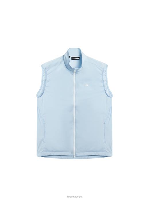 Men J.Lindeberg Skyway Ash Light Packable Vest Clothing 8R62683