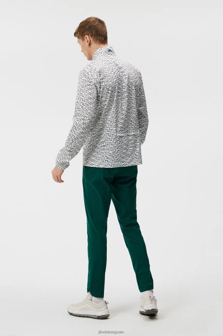 Men J.Lindeberg White Bridge Swirl Ash Light Packable Print Jacket Clothing 8R62705