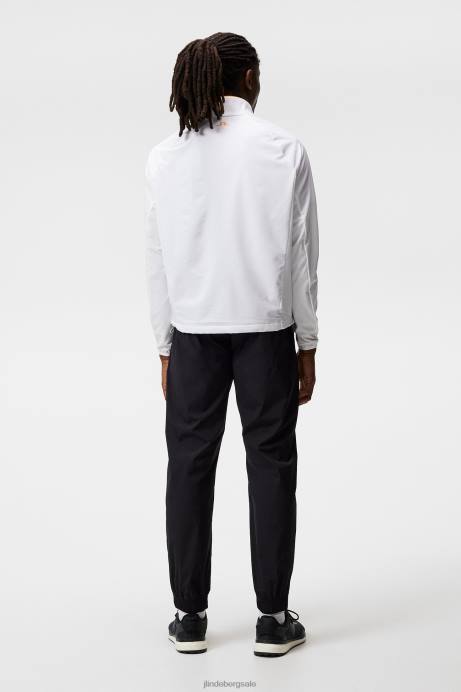 Men J.Lindeberg White Cash Track Top Clothing 8R62695