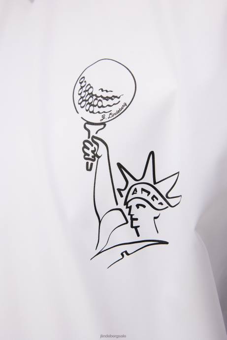 Men J.Lindeberg White Dex Nyc Golf Jacket Clothing 8R62687