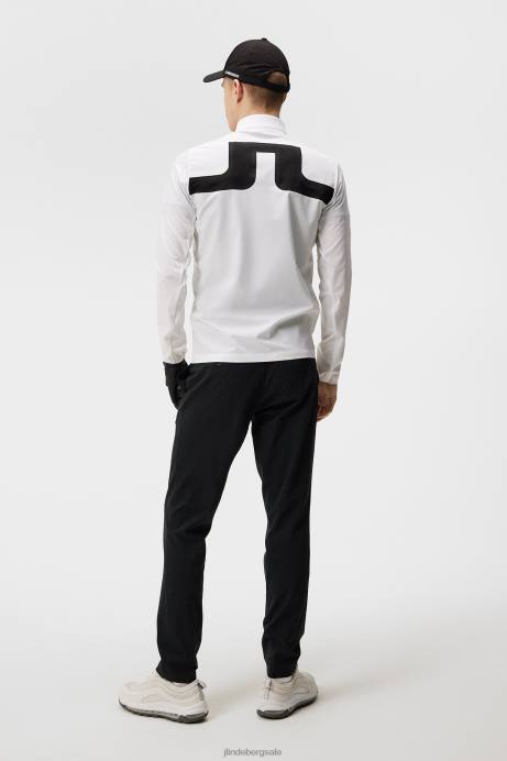 Men J.Lindeberg White Jeff Hybrid Jacket Clothing 8R62727