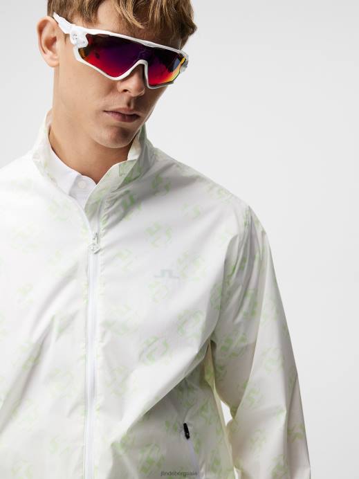 Men J.Lindeberg White Sphere Dot Max Print Wind Jacket Clothing 8R62722