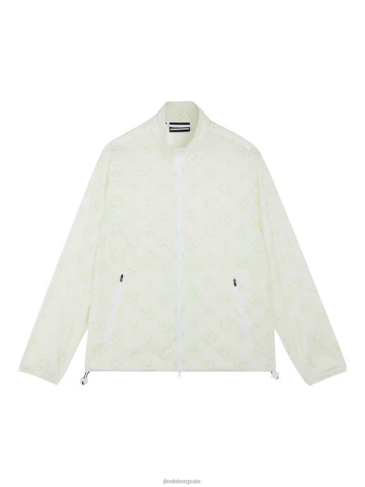 Men J.Lindeberg White Sphere Dot Max Print Wind Jacket Clothing 8R62722