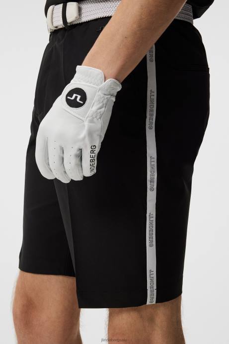 Men J.Lindeberg Black Stuart Stripe Shorts Clothing 8R62461