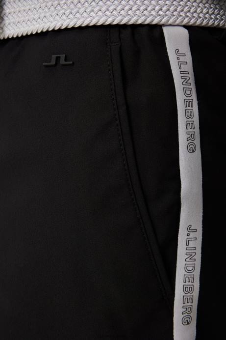 Men J.Lindeberg Black Stuart Stripe Shorts Clothing 8R62461