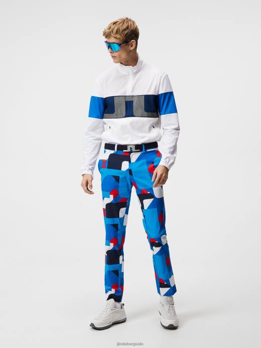 Men J.Lindeberg Brilliant Blue Big Bridge Tim Pant Clothing 8R62455