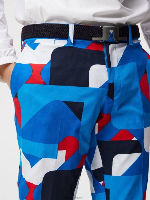 Men J.Lindeberg Brilliant Blue Big Bridge Tim Pant Clothing 8R62455