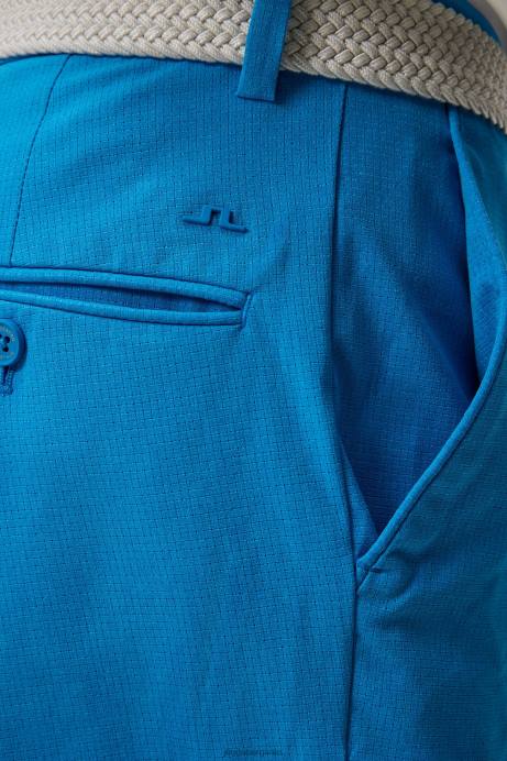 Men J.Lindeberg Brilliant Blue Vent Slim Shorts Clothing 8R62470