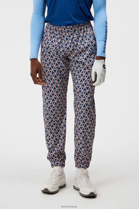 Men J.Lindeberg Estate Blue Diamond Petrus Print Pant Clothing 8R62390