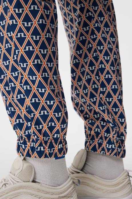 Men J.Lindeberg Estate Blue Diamond Petrus Print Pant Clothing 8R62390