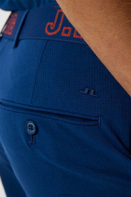 Men J.Lindeberg Estate Blue Vent Shorts Clothing 8R62395