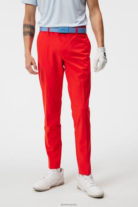 Men J.Lindeberg Fiery Red Ellott Pant Clothing 8R62374