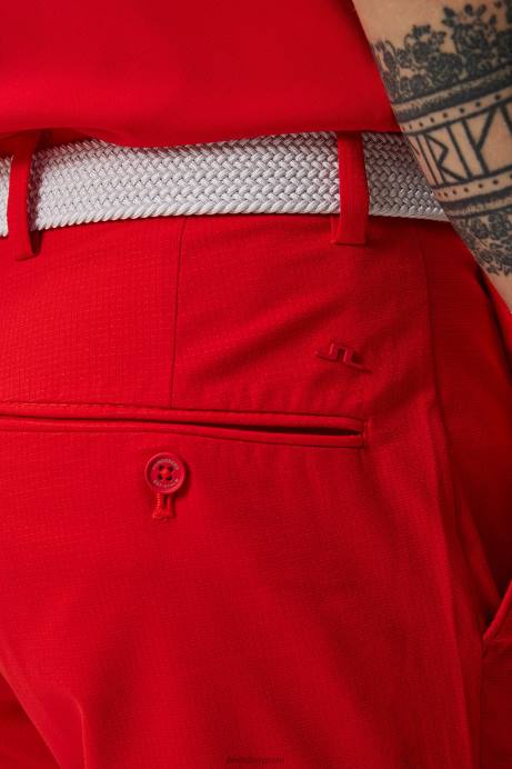 Men J.Lindeberg Fiery Red Vent Slim Shorts Clothing 8R62473