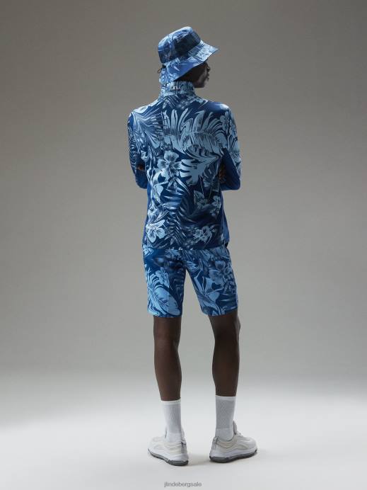 Men J.Lindeberg Hibiscus Blue Eloy Print Shorts Clothing 8R62490