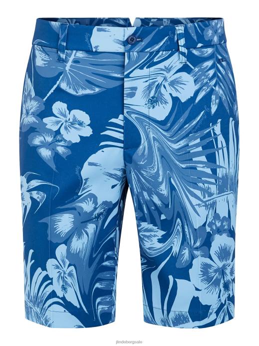 Men J.Lindeberg Hibiscus Blue Eloy Print Shorts Clothing 8R62490