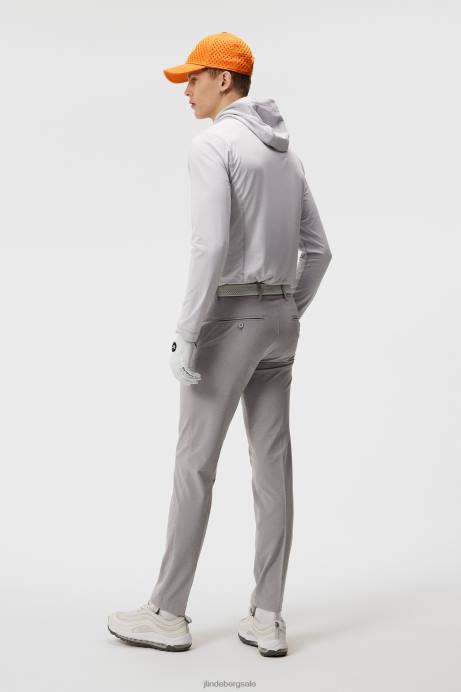 Men J.Lindeberg Light Grey Melange Ellott Pant Clothing 8R62431