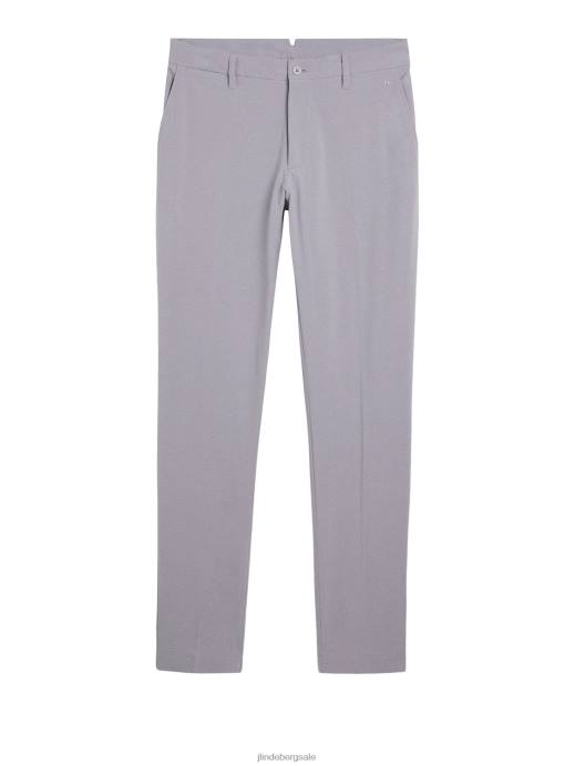 Men J.Lindeberg Light Grey Melange Ellott Pant Clothing 8R62431