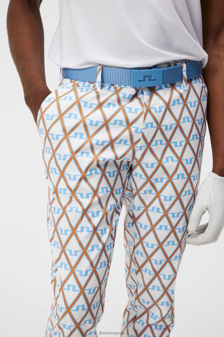 Men J.Lindeberg Little Boy Blue Diamond Ellott Print Pant Clothing 8R62370