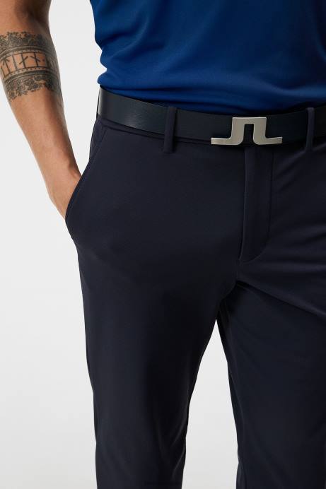 Men J.Lindeberg Navy Axil Fleece Twill Pant Clothing 8R62386