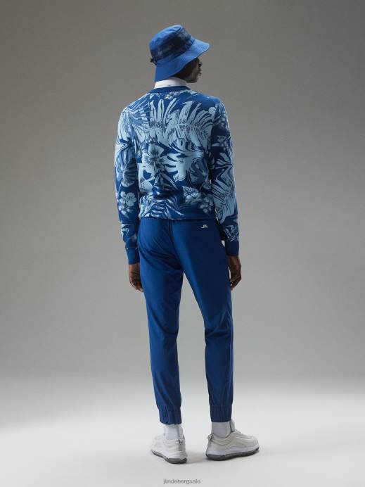 Men J.Lindeberg Navy Peony Cuff Jogger Pant Clothing 8R62487