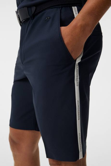 Men J.Lindeberg Navy Stuart Stripe Shorts Clothing 8R62399