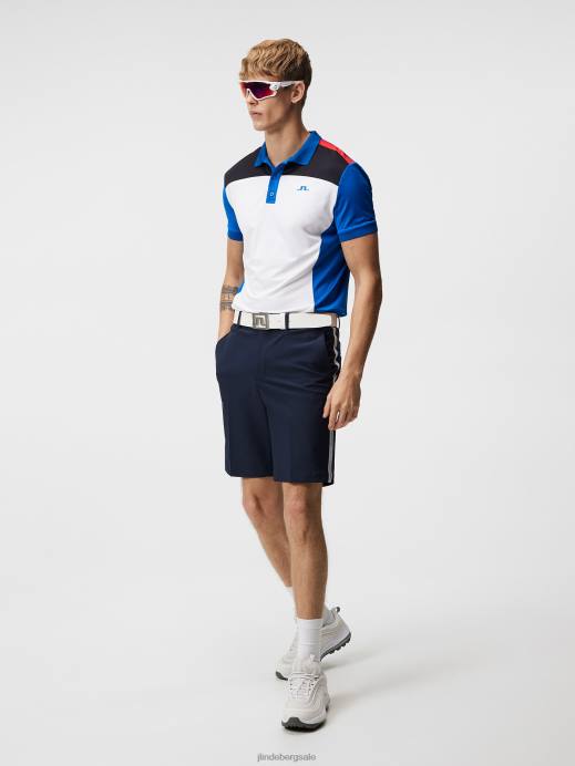 Men J.Lindeberg Navy Stuart Stripe Shorts Clothing 8R62459