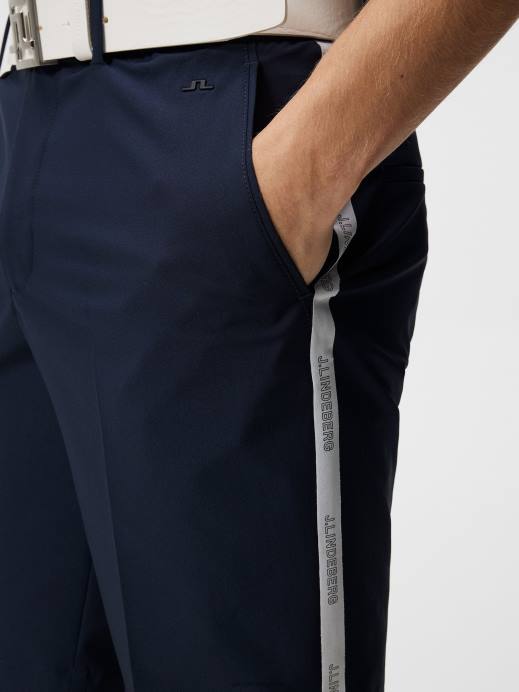 Men J.Lindeberg Navy Stuart Stripe Shorts Clothing 8R62459