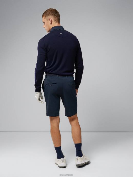 Men J.Lindeberg Navy Vent Slim Golf Shorts Clothing 8R62491