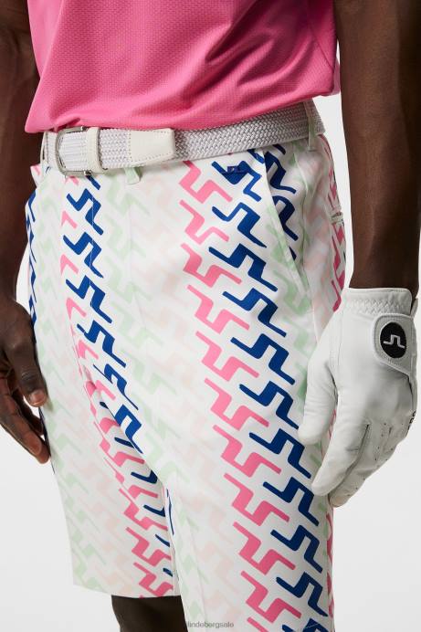 Men J.Lindeberg Pink Painted Bridge Eloy Print Shorts Clothing 8R62408