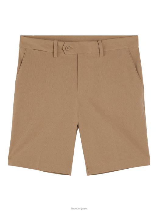 Men J.Lindeberg Tiger Brown Vent Slim Shorts Clothing 8R62469