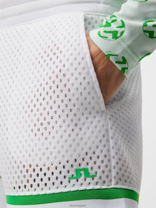 Men J.Lindeberg White Mesha Mesh Shorts Clothing 8R62440
